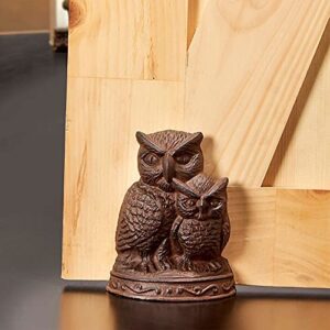 Antique Decor Decorative Owl Door Stopper - Cast Iron Door Stops for Bottom of Door - Rustic and Unique Decor Door Stop