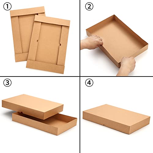 MOMONI 13 Premium Kraft Gift Boxes with Lids of Assorted Sizes with 4 inch Deep Robe Boxes- Wrapping Boxes Set Christmas Gift Boxes for Christmas Gifts, Birthday, Holiday, Father's Day, Mother's Day, Birthday and More