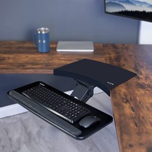 VIVO 17 inch Curved Corner Desk Connector, Corner Desk Sleeve, Platform for Mounting Under-Desk Keyboard Trays on L-Shaped Workstations, Black, DESK-AC07U