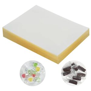 hrx package 600pcs clear candy wrappers for caramel, 3.5×5 inch cellophane wrap cello sheets for homemade christmas chocolate taffy
