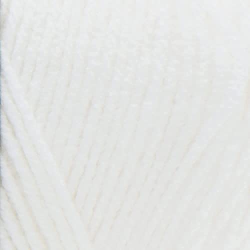 Red Heart Super Saver Yarn, 3 Pack, White 3 Count