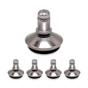 office chair bell glides replacement, replace swivel caster wheels to fixed stationary foot, dia 7/16″(11mm) stem fit most office chair, anti-slip low profile bell glides feet set of 5