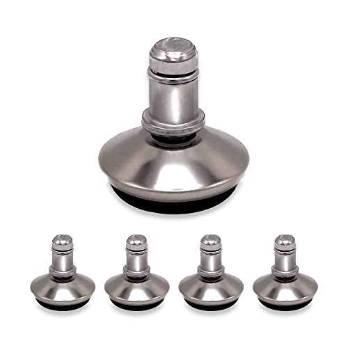 Office Chair Bell Glides Replacement, Replace Swivel Caster Wheels to Fixed Stationary Foot, Dia 7/16"(11mm) stem fit Most Office Chair, Anti-Slip Low Profile Bell Glides Feet Set of 5