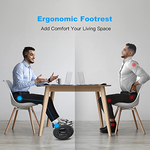 Adjustable Foot Rest Under Desk, Ergonomic Office Foot Rest Under Desk, Rocking Gaming Foot Rest, Piano Foot Stool with 4 Height Position for Home, Office