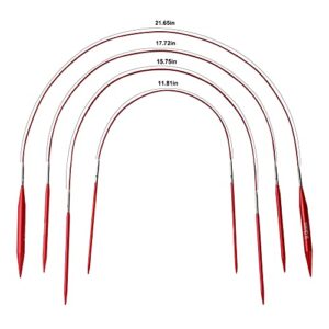 LOOEN Ergonomic Crochet Hooks Sets, 41 Piece Kits with 26 Red Aluminum Circular Knitting Needles, Additional Knitting & Crochet Supplies for Arthritic Hands, Extra Long Crochet Needles