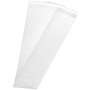 200 pcs clear 3″ x 11″ long self seal cello cellophane bags resealable poly bags 2.8 mils for bakery cookies candles christmas halloween party decorative pretzel sticks