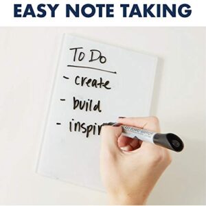 Quartet Glass Desktop Notepad, 9" x 6", Whiteboard, Dry Erase Surface, Marble/White,2 Pack (GDP96)