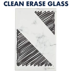 Quartet Glass Desktop Notepad, 9" x 6", Whiteboard, Dry Erase Surface, Marble/White,2 Pack (GDP96)