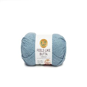 (1 skein) lion brand yarn feels like butta yarn, dusty blue