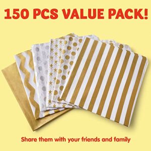 JOYIN 150 Piece Christmas Metallic Silver and Gold Tissue Paper Assortment (20" x 20" inches) Holiday Gold Gift Wrapping for Party Favors Goody Bags, Xmas Presents Wrapping Stocking Stuffers