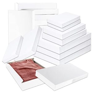 crenstone white gift boxes for presents set – 20 pack shirt boxes with lids bulk set for wrapping presents for christmas, holidays, birthdays, more | gift boxes assorted sizes