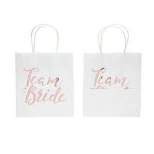 BLUE PANDA Team Bride Gift Bags for Bridesmaid Proposal, Bridal Shower Party Favors (15 Pack)