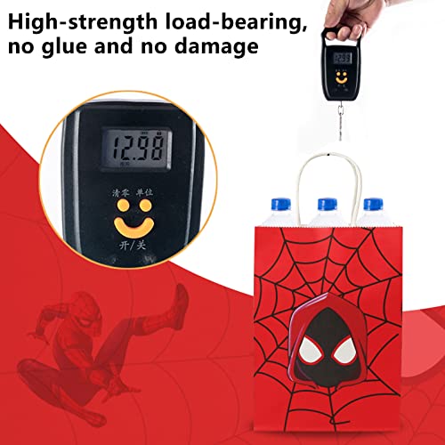 12 pcs Birthday Party Gift Bags with 12 pcs Spider Hero Stickers,Favor Treat Goodie Bag for Birthday Decorations and Supplies