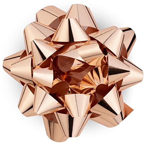 MAYPLUSS 8" Gift Bow, 1 Bows, Rose Gold, Perfect for Birthday, Holiday, Party Favors Decorations