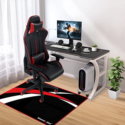 MammyGol Chair Mat for Hardwood Floor, 36"x47" Gaming Chair Mat for Hard Floors, Office Computer Desk Chair Mat Anti-Slip Floor Protector, Easy to Clean, Red