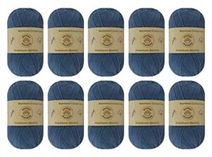 10-pack yonkey monkey skein tencel yarn – 70% bamboo, 30% cotton – softest quality crocheting, knitting supplies – lightweight and breathable fabric threads 210 meters