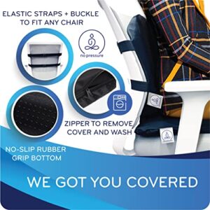 no pressure co™ Premium 100% Gel Cushion Set - Extra Large Wide Gel Seat & Gel Lumbar Support Pillow - Pressure Relief Long Sitting Pain Sciatica - No Sweat Gel for Office Chair Car Seat