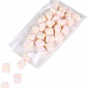 100 Pcs 8 in x 6 in Clear Flat Cello Cellophane Treat Bags Good for Bakery,Popcorn,Cookies, Candies,Dessert 1.4mil.Give Metallic Twist Ties!