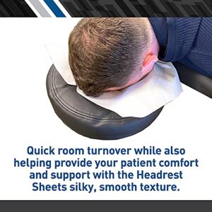 BodyMed® Headrest Paper Tissue Sheets – Tissue Paper Squares for Chiropractic Exam Table or Massage Table – White – 12-Inch x 12-Inch – without Nose Slit (1,000 per box)