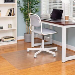 Ilyapa Office Chair Mat for Hard Floors 36" x 48" Heavy Duty Clear, PVC Chair Mat for Hardwood and Tile Floors, Protective Floor Mat for Home or Office