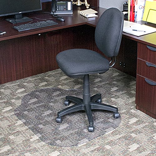 Evolve 33" x 44" Clear Office Chair Mat with Rounded Corners for Medium Pile Carpets, Made in The USA, C5B5003J