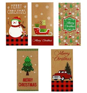 iconikal kraft christmas gift card/money holders and envelopes, 30-count