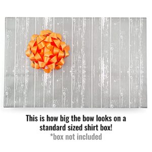 Modern Gift Design 12 Large Gift Bows, Orange, Satin Finish, 4.5 inches, Bows for Gift Wrapping, Gift Bows for Presents, Wrapping Paper, Birthdays, Weddings, Christmas, Hanukkah, and More
