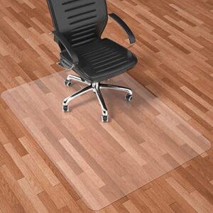 naturehydro office chair mat for hardwood floor, 48″ x 36″ transparent floor protector,easy glide rolling desk chair floor mat, , bpa and phthalates free (rectangle)