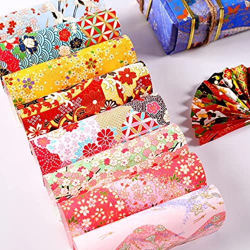 10 Sheets of Japanese Style Thickened Roller Gift Wrapping Paper for Christmas,Wedding,Birthday,Baby Shower,Valentine,Gift Box Packing DIY Craft,17.3" x 23.23" (Pink)