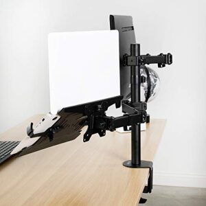 VIVO Universal Adjustable 10 to 15.6 inch Laptop Mount Holder for VESA Compatible Monitor Arms, Notebook Tray Stand-LAP3