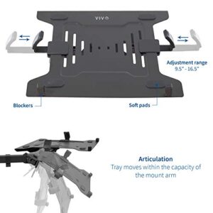 VIVO Universal Adjustable 10 to 15.6 inch Laptop Mount Holder for VESA Compatible Monitor Arms, Notebook Tray Stand-LAP3