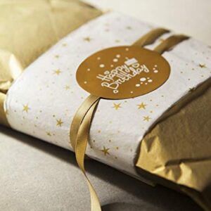 RUSPEPA Gift Wrapping Tissue Paper - Metallic Gold Tissue Paper for DIY Crafts,Pack Bags - 19.5 x 27.5 inches -25 Sheets