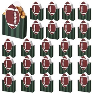 24 pcs sport ball party treat boxes basketball baseball football theme party gift bags candy snack bags cardboard boxes for sports themed party decoration supplies (football)