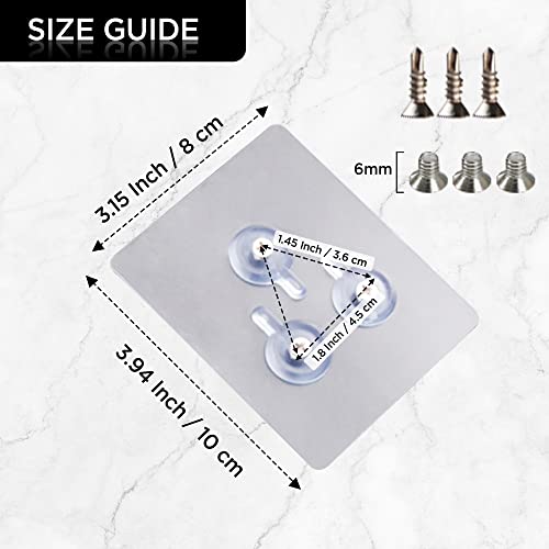 HOME&I No Drilling Kick Down Door Stop Stopper with Self-Adhesive Traceless Mounted Screw Bracket,Stickers.Easy Pedal Easy Step Door Kick Doorstop,Height-Adjustable Rubber Foot,4 Inch (Satin Nickel)