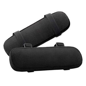 mosiso chair armrest pads (2 pack), memory foam home/office chair arm rest covers comfy computer gaming chair cushion removable washable elbow support forearm pressure relief, black