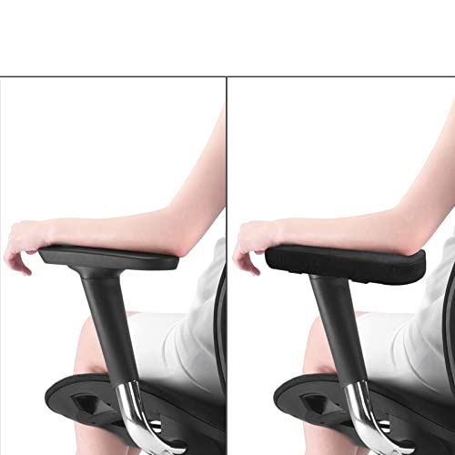 MOSISO Chair Armrest Pads (2 Pack), Memory Foam Home/Office Chair Arm Rest Covers Comfy Computer Gaming Chair Cushion Removable Washable Elbow Support Forearm Pressure Relief, Black