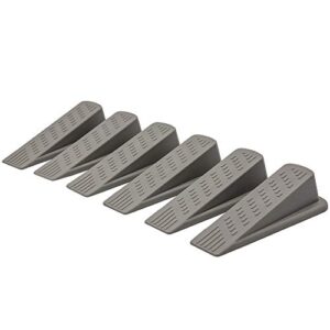 hoyahh door wedge stopper door stops for floor-door stop wedge rubber door stop pack of 6 door stopper wedge(grey) easy solution for hotel home office residential commercial use