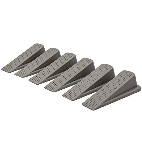 HOYAHH Door Wedge Stopper Door Stops for Floor-Door Stop Wedge Rubber Door Stop Pack of 6 Door Stopper Wedge(Grey) Easy Solution for Hotel Home Office Residential Commercial Use