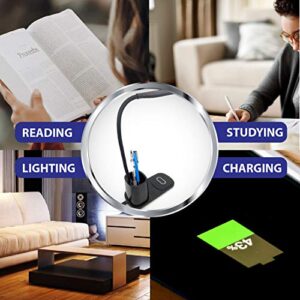 Deke Home 3 Brightness Level Dimmable LED Desk Wireless Charger Lamp with Pen Holder, Eye-Caring Table Lamps, Table Lights,3 Color, Wireless Charging, Flexible Rotation Touch Control Kids Night Light