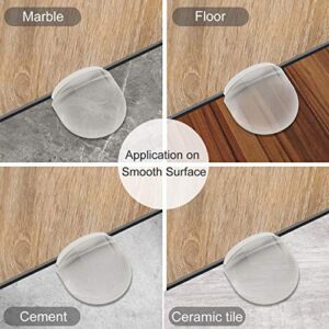 HAUSPROFI Doorstop, Self-Adhesive Door Stopper for Wall Protection Door Buffer Floor Stop for The Home and Office Wall Protector - Clear 4pcs，L:1.66,W:1.57,H:0.9(inch)