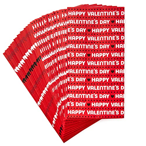 Hallmark Valentine's Day Paper Treat Sacks (30 Bags: "Happy Valentine's Day," Hearts) for Classroom Parties, Valentines, Kids, Coworkers