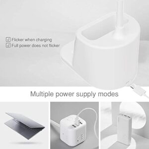 Small Desk Lamp with Wireless Charger, Desk Lights for Home Office - LED, White,Brightness Adjustment, 3 Color Modes,500LM, Study Lamp with Pen Holder， Desktop Study Desk Lamp for College Dorm Room