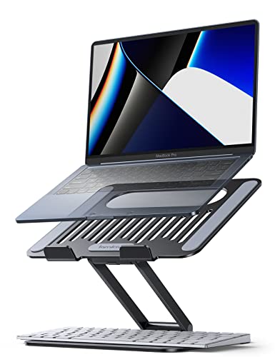 Lamicall Adjustable Laptop Stand, Laptop Stand for Desk, Portable Laptop Riser,Ergonomic Computer Notebook Stand Holder for MacBook Air Pro, Dell XPS, HP-Black