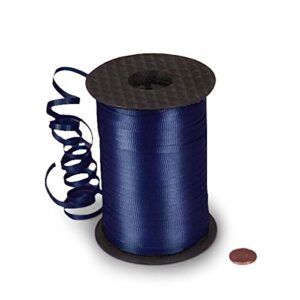 3/16 x 500 yds navy crimped curling ribbon