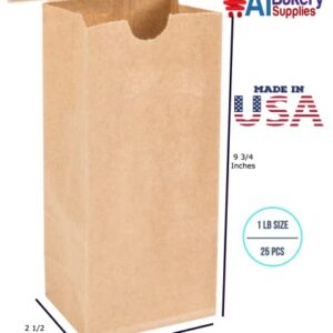 Resealable Kraft Tin Tie Poly-lined Bags Coffee Bags Reclosable Tin Tie Bags without window - 1Lb - 25 Pack