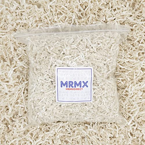 MRMX (1/2 lb) 8oz Crinkle Cut Paper Shred Fillers in Zip Lock Bag for Gift Baskets, Bags, Boxes. Make Gifts Look Pretty! IVORY