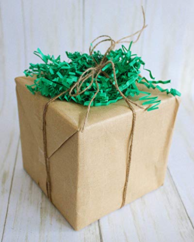 MagicWater Supply Crinkle Cut Paper Shred Filler (2 LB) for Gift Wrapping & Basket Filling - Green