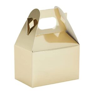 Juvale 36 Pack Small Gold Gable Boxes for Party Favors, Baby Shower, Wedding, Birthday (4 x 2.5 In)