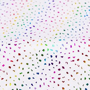mr five 25 sheets rainbow tissue paper bulk,20″ x 28″,glitter tissue paper for gift bags,rainbow sparkle on white tissue paper,gift wrapping tissue paper for graduation,weddings,birthday,holiday party