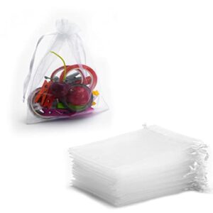 tendwarm 50 pcs sheer organza bags 3×4 inches wedding favor bags with drawstring mesh candy bags jewelry pouches